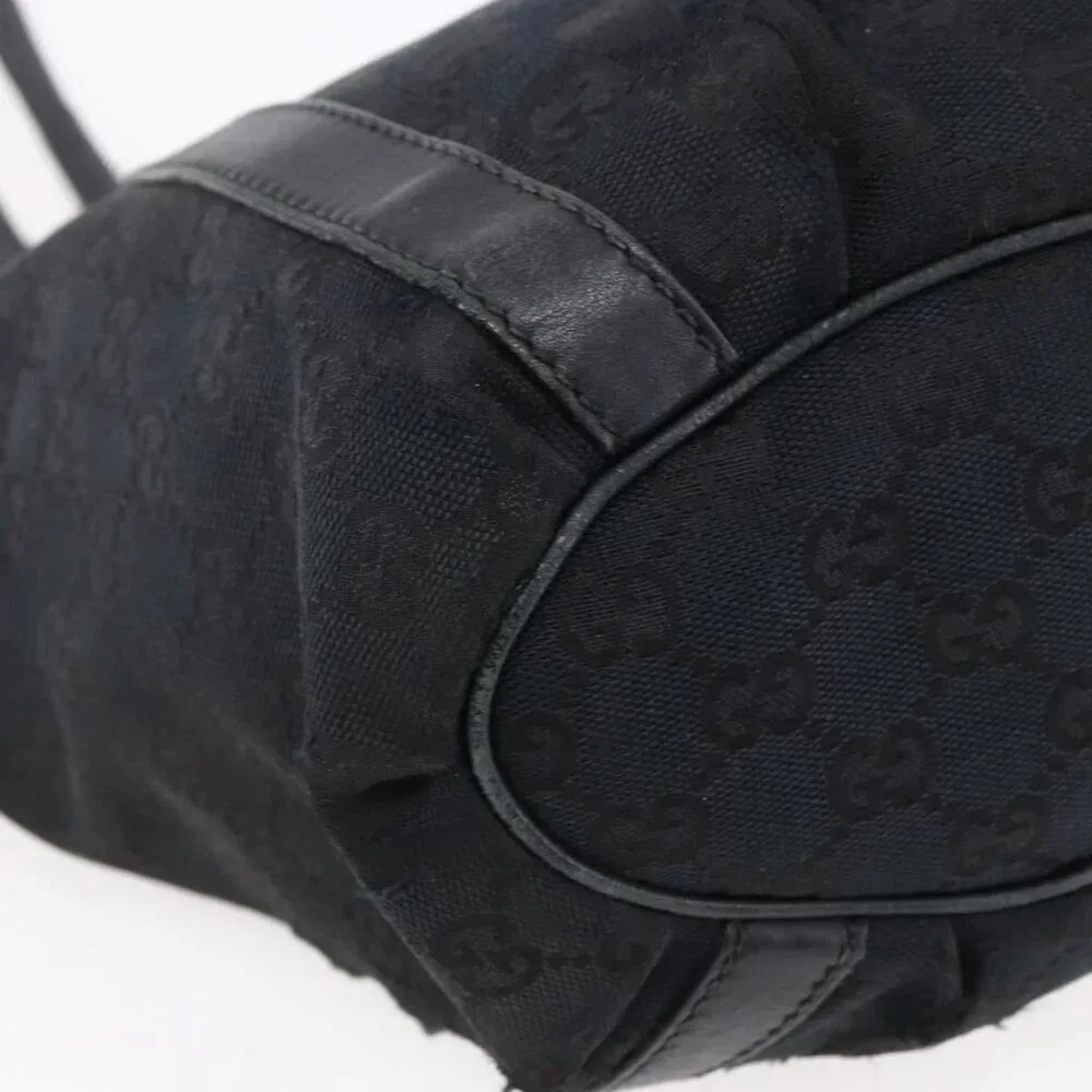 GUCCI GG Canvas Abbey Tote Bag Black Gold 211983 Auth gh1315 - Picture 5 of 16